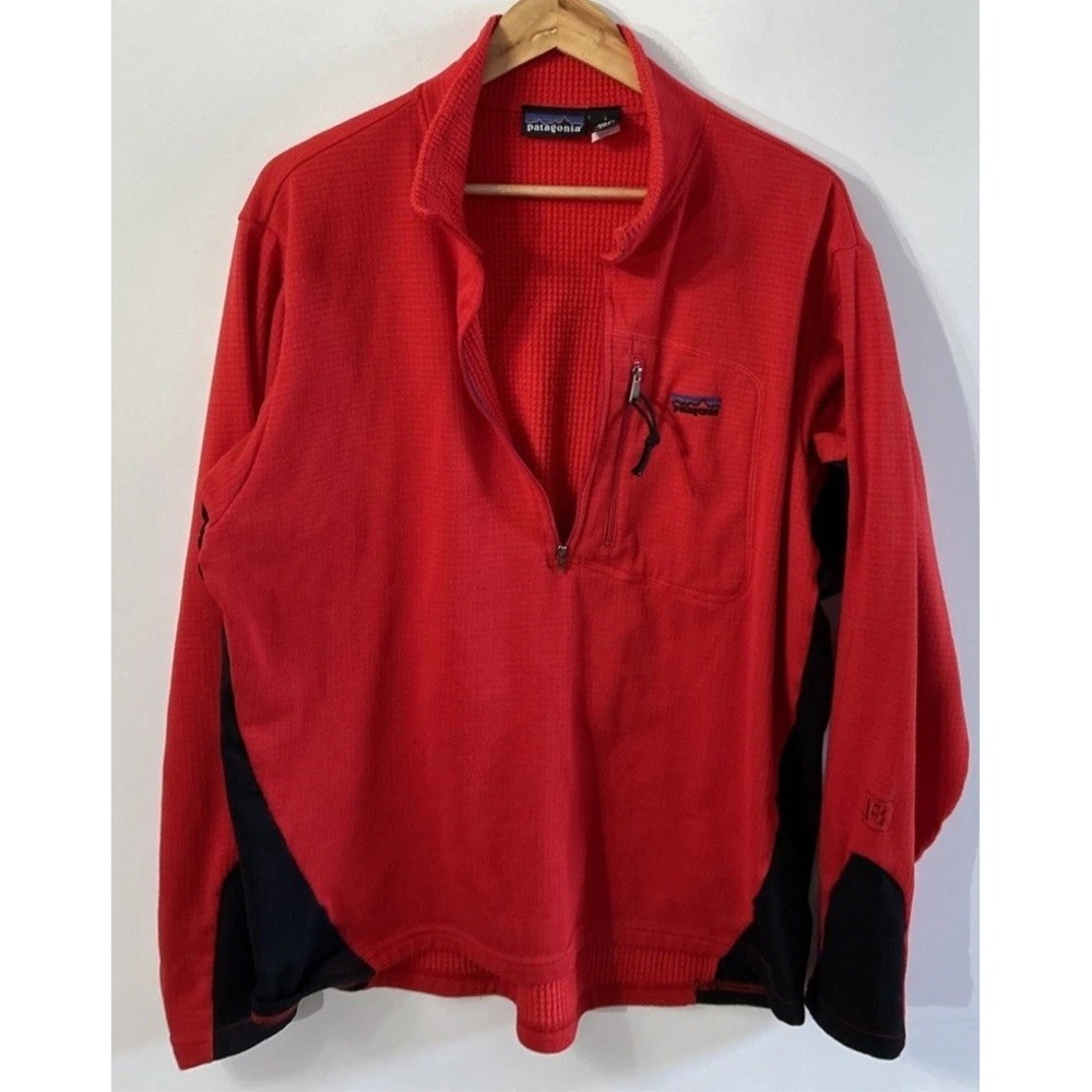 Vintage Mens Patagonia R1 Flash 1/2 Zip Pullover Sz Large 40100 Fa'01 USA